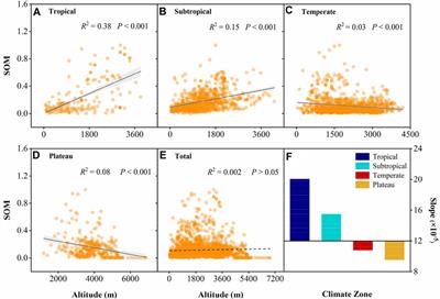 A global synthesis of patterns in soil organic matter and temperature sensitivity along the altitudinal gradient